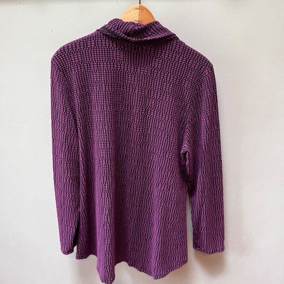 Habitat Women's Purple Textured Cowl Neck Long Sleeve Top Size M - Picture 4 of 4